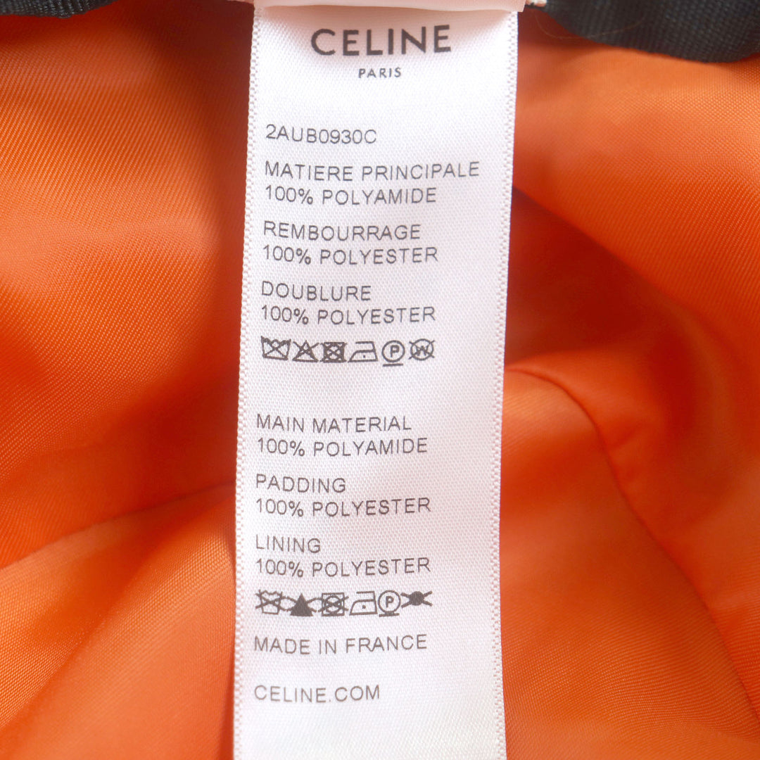 CELINE 帽子 ブラック オレンジ ナイロン メンズ M 2AUB0930C 美品