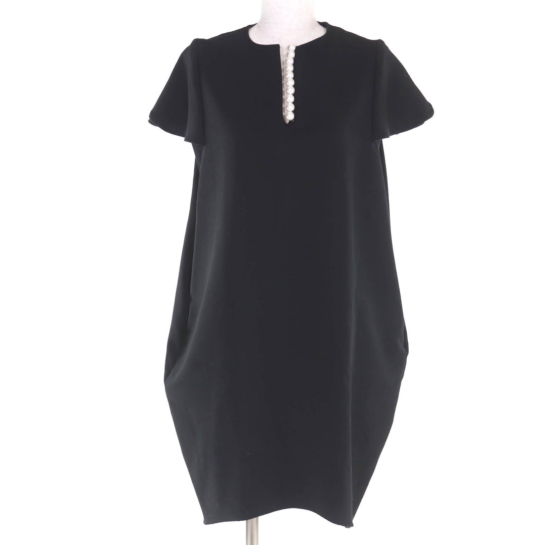 Great YOKO CHAN one piece Fake pearl black polyester Women 36 YCD-620-645