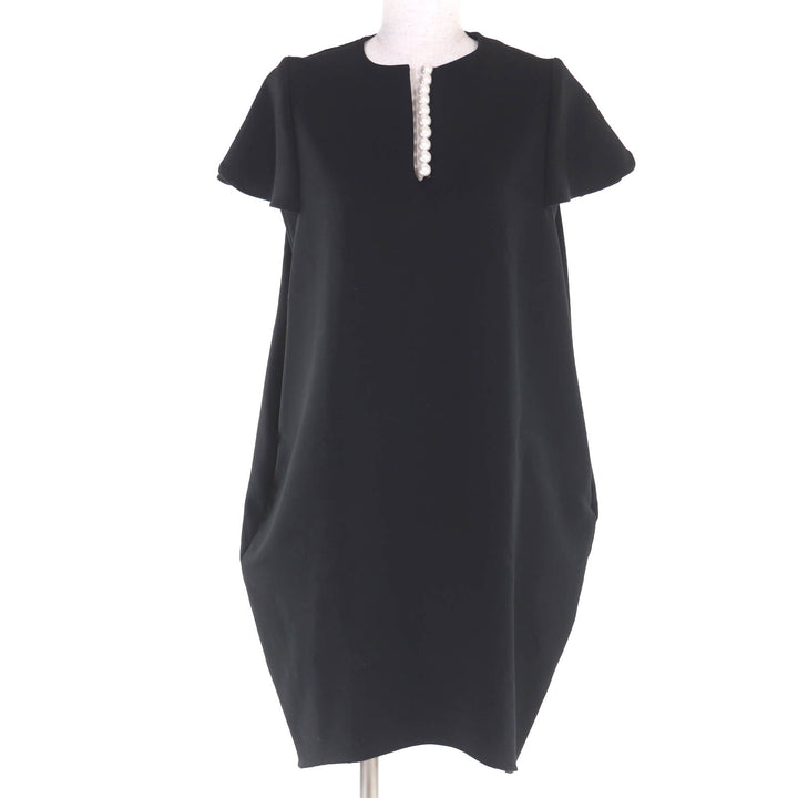 Great YOKO CHAN one piece Fake pearl black polyester Women 36 YCD-620-645