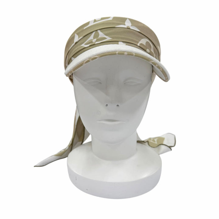 Excellent LOUIS VUITTON Sun visor Biger Sun and Silk Sun Visor Monogram M77546
