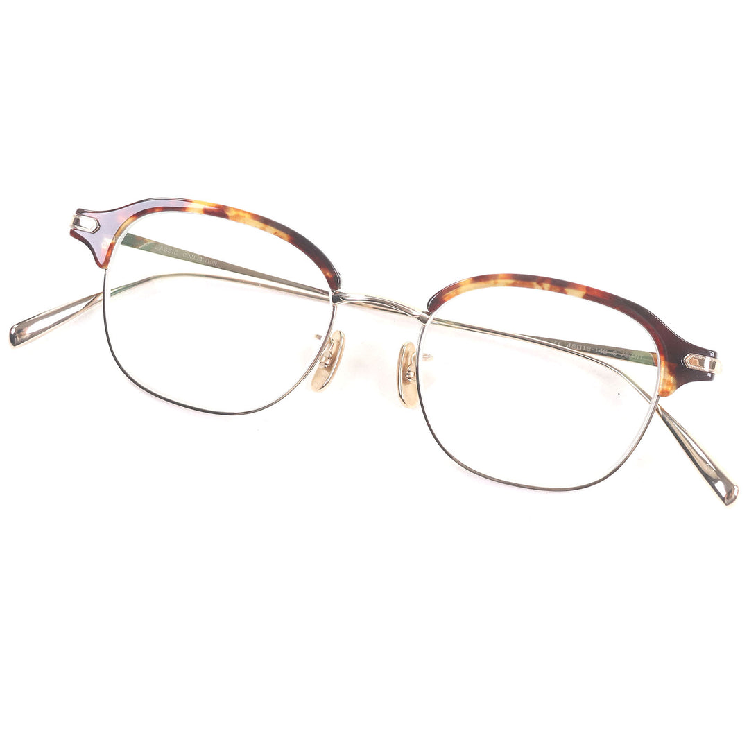 Excellent BJ CLASSIC COLLECTION Glasses Marble Salmon Blow Brown gold