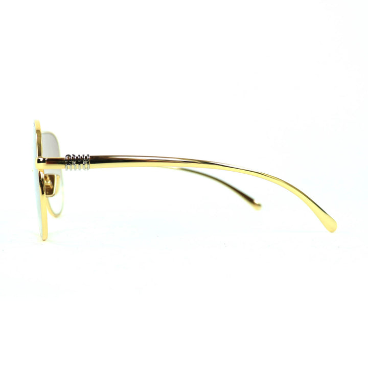 Excellent MIUMIU sunglasses Teardrop eyewear gold Women SMU A56