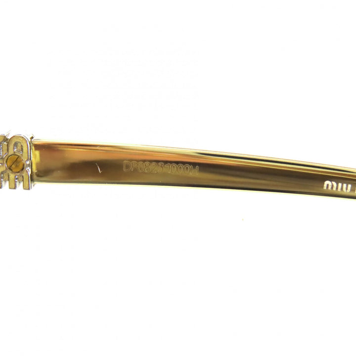 Excellent MIUMIU sunglasses Teardrop eyewear gold Women SMU A56