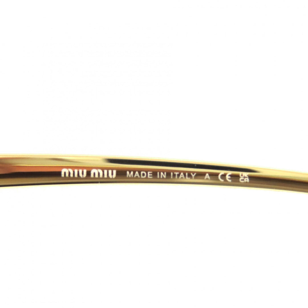 Excellent MIUMIU sunglasses Teardrop eyewear gold Women SMU A56