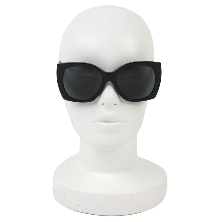 Excellent CHANEL sunglasses COCO Mark Heart Square Shape Eyewear black 5519-A