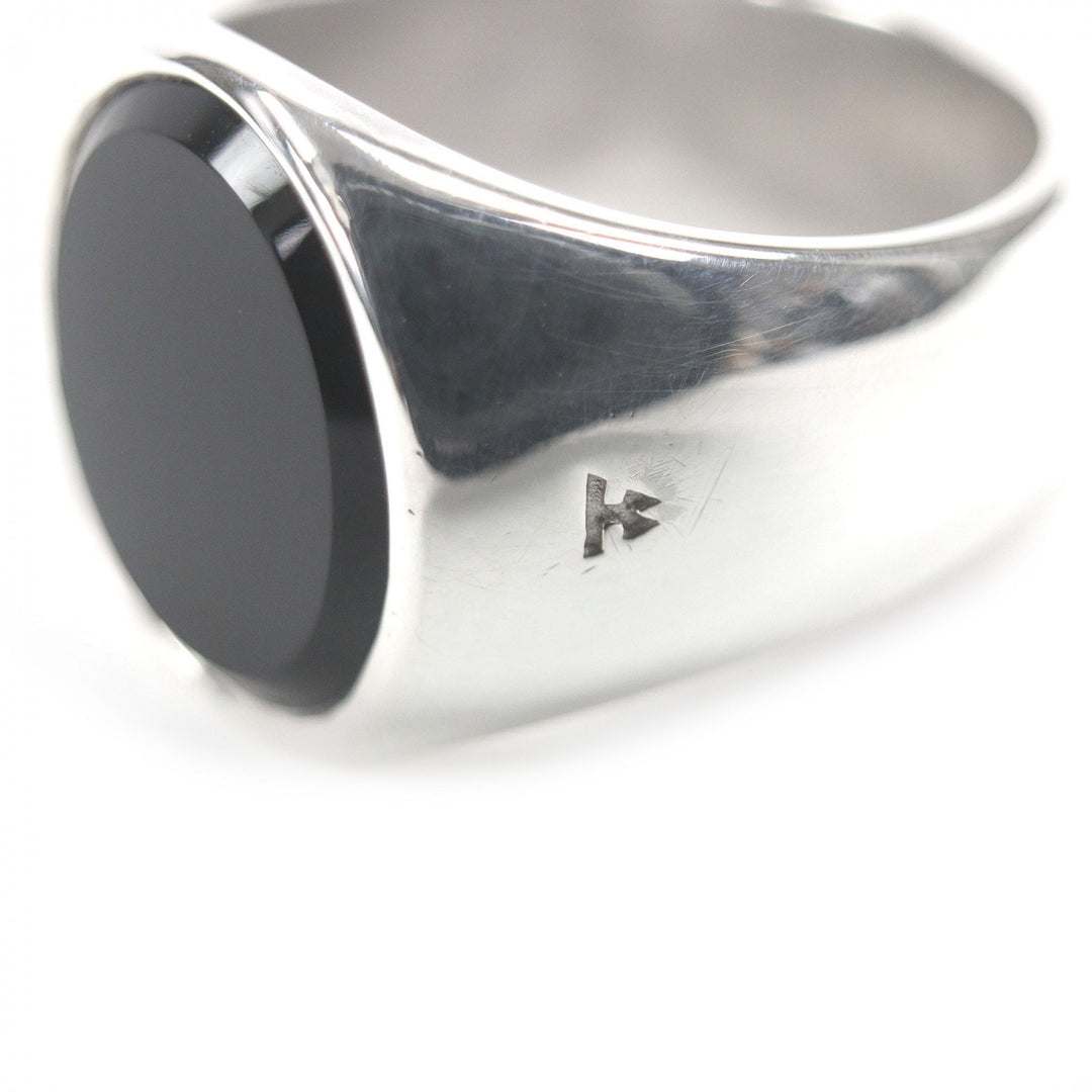 Excellent TOM WOOD Ring Oval Silver SV925 mens 54