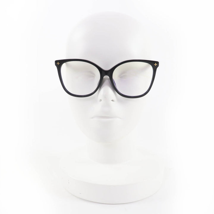Excellent LOUIS VUITTON Glasses Optical My Monogram Light Cat Eye black Z1842E