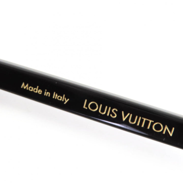 Excellent LOUIS VUITTON Glasses Optical My Monogram Light Cat Eye black Z1842E
