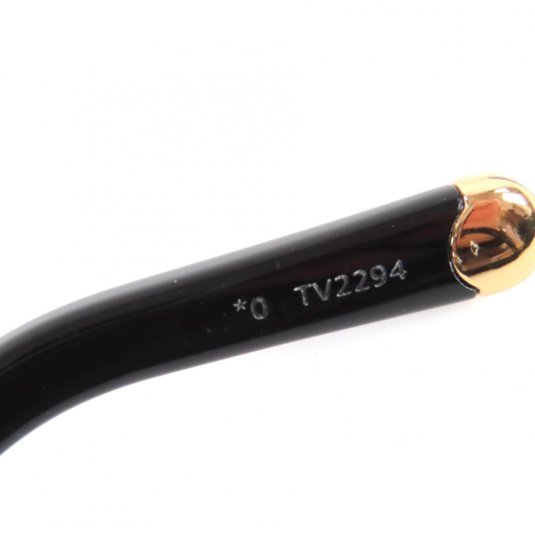 Excellent LOUIS VUITTON Glasses Optical My Monogram Light Cat Eye black Z1842E
