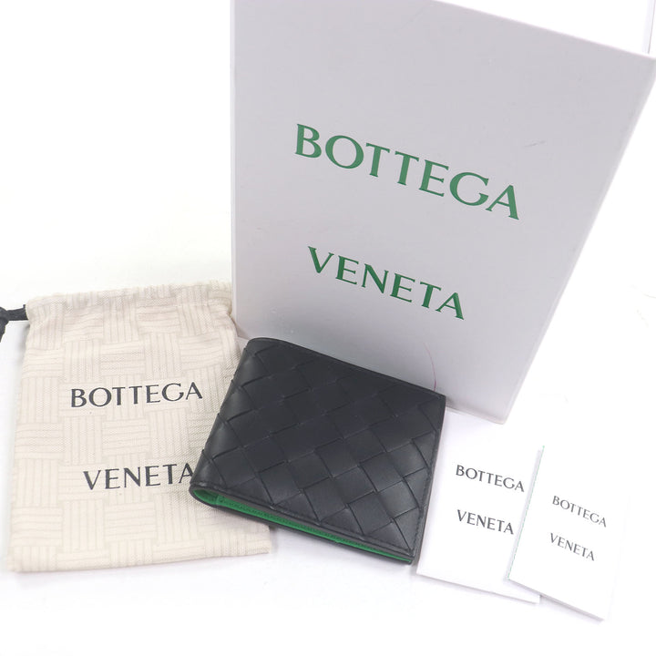 素晴らしいBOTTEGAVENETA二つ折り財布最新イントレチャートコンパクトウォレット