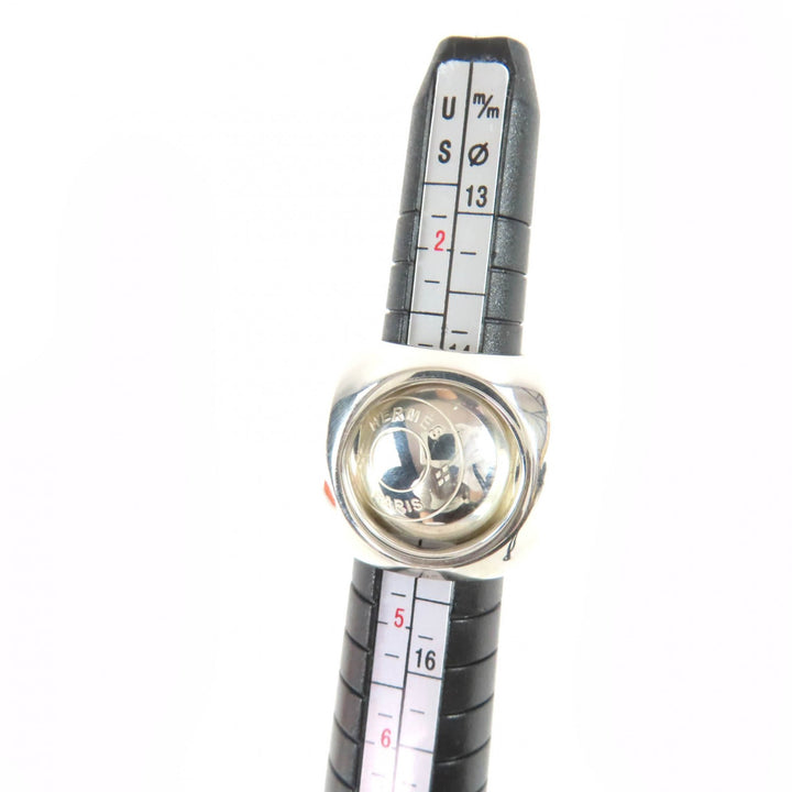 Excellent HERMES Ring Extra Wide Serie Ring キューブリング Silver AG925 Women