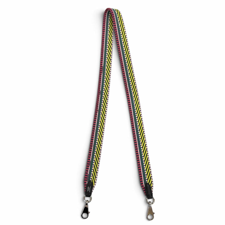Excellent HERMES Shoulder strap Bandouliere Sangle Caval 1"" multicolor canvas