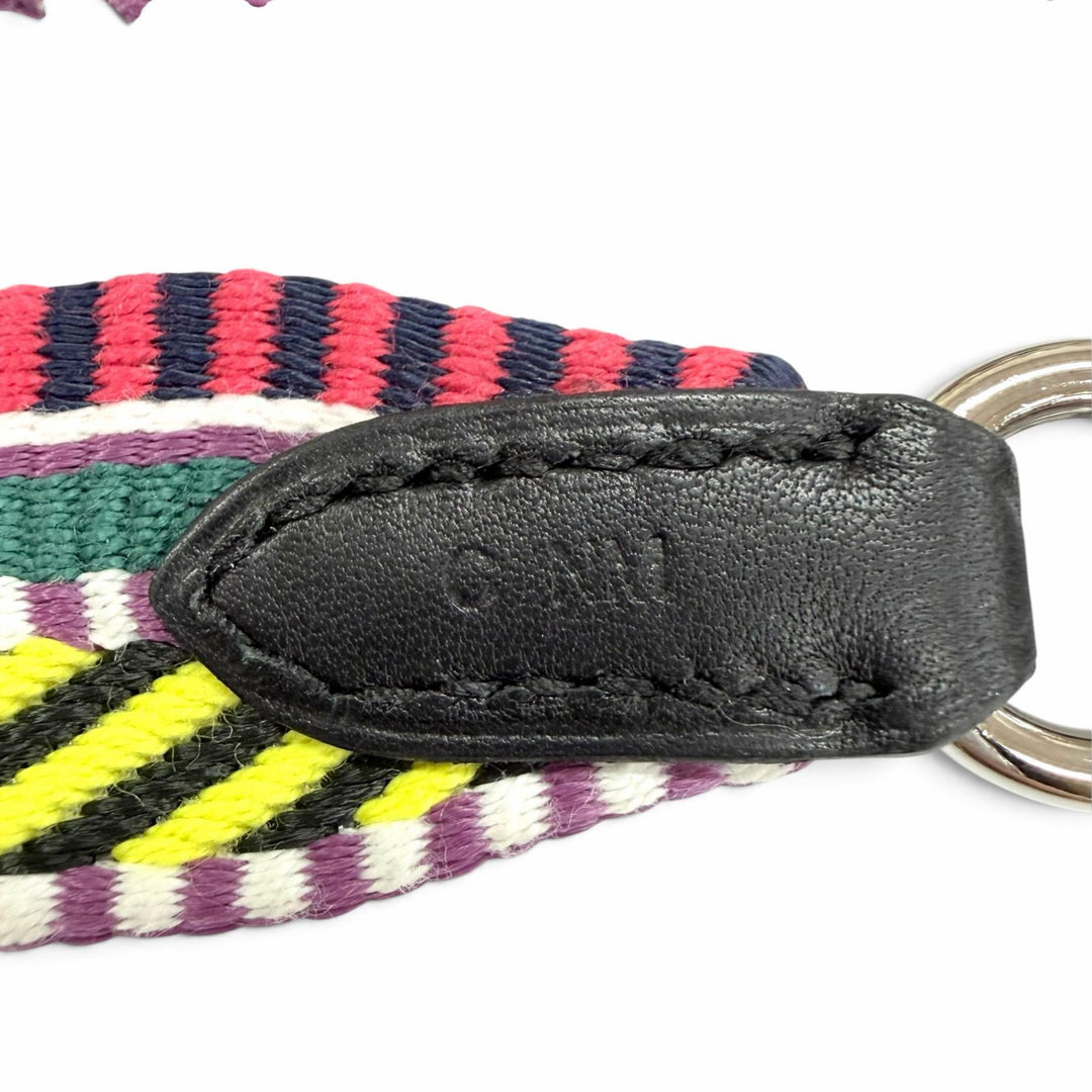 Excellent HERMES Shoulder strap Bandouliere Sangle Caval 1"" multicolor canvas