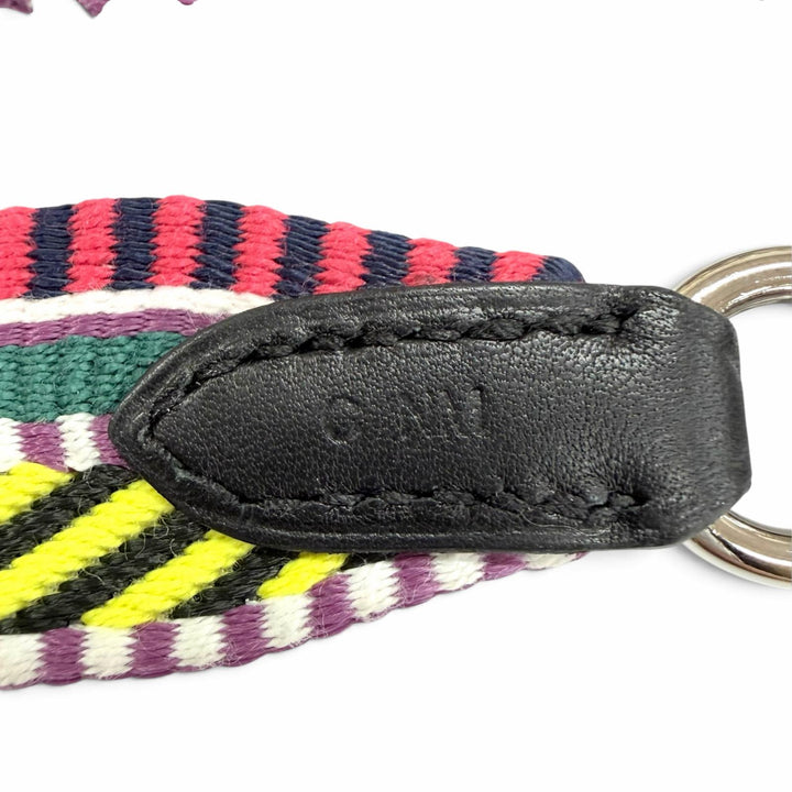 Excellent HERMES Shoulder strap Bandouliere Sangle Caval 1"" multicolor canvas