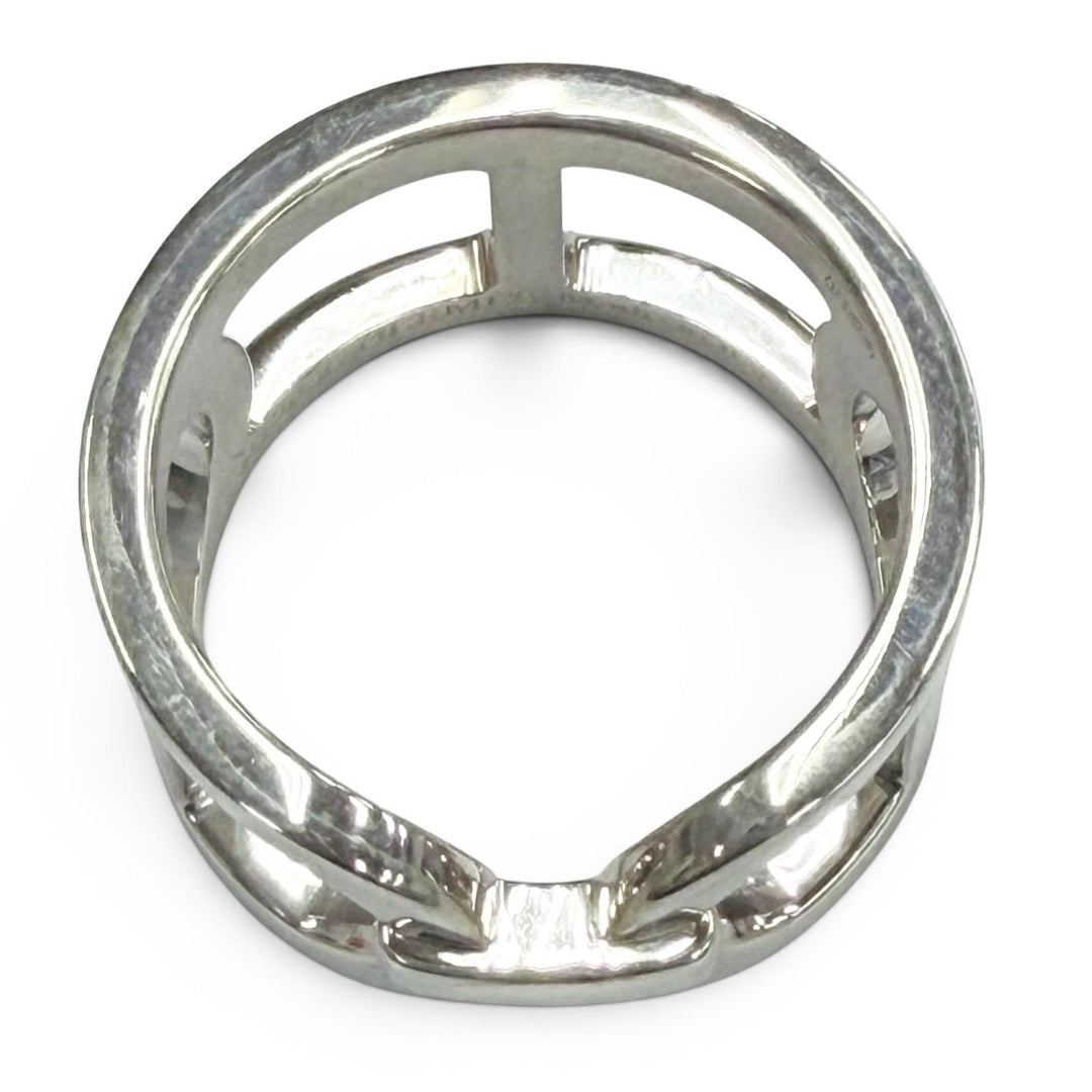 Excellent HERMES Ring Ever Chaine d'Ancre Ring Silver AG925 Women 48