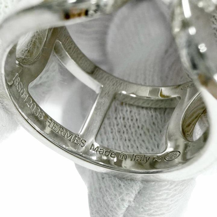 Excellent HERMES Ring Ever Chaine d'Ancre Ring Silver AG925 Women 48