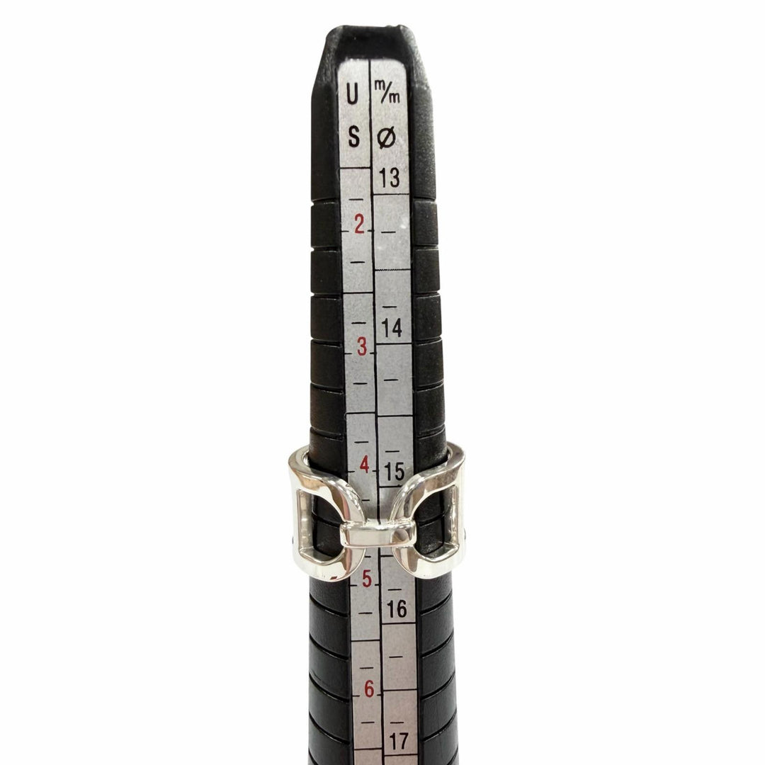 Excellent HERMES Ring Ever Chaine d'Ancre Ring Silver AG925 Women 48
