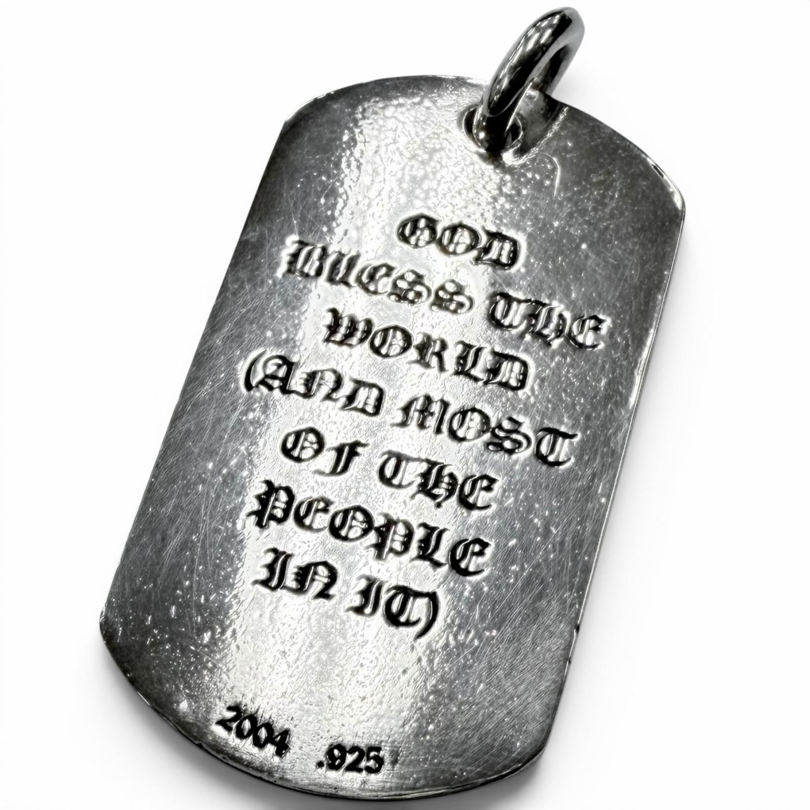 Very Good CHROME HEARTS Pendant top D TAG LRG GOD BLESS – caro-japan