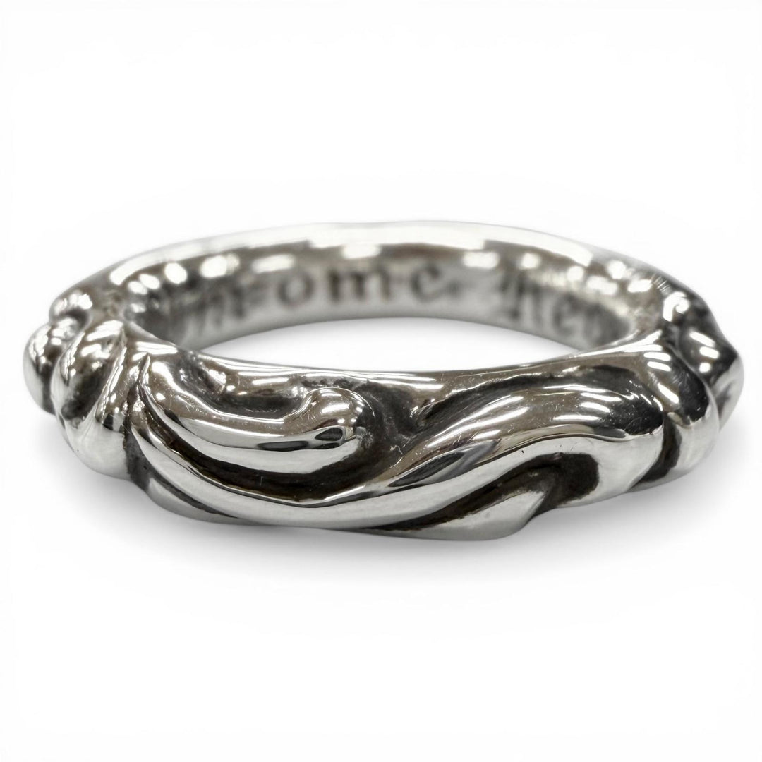 Excellent CHROME HEARTS Ring Scroll band Silver 925 mens