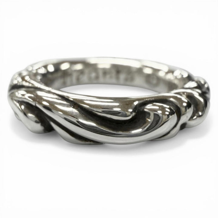 Excellent CHROME HEARTS Ring Scroll band Silver 925 mens
