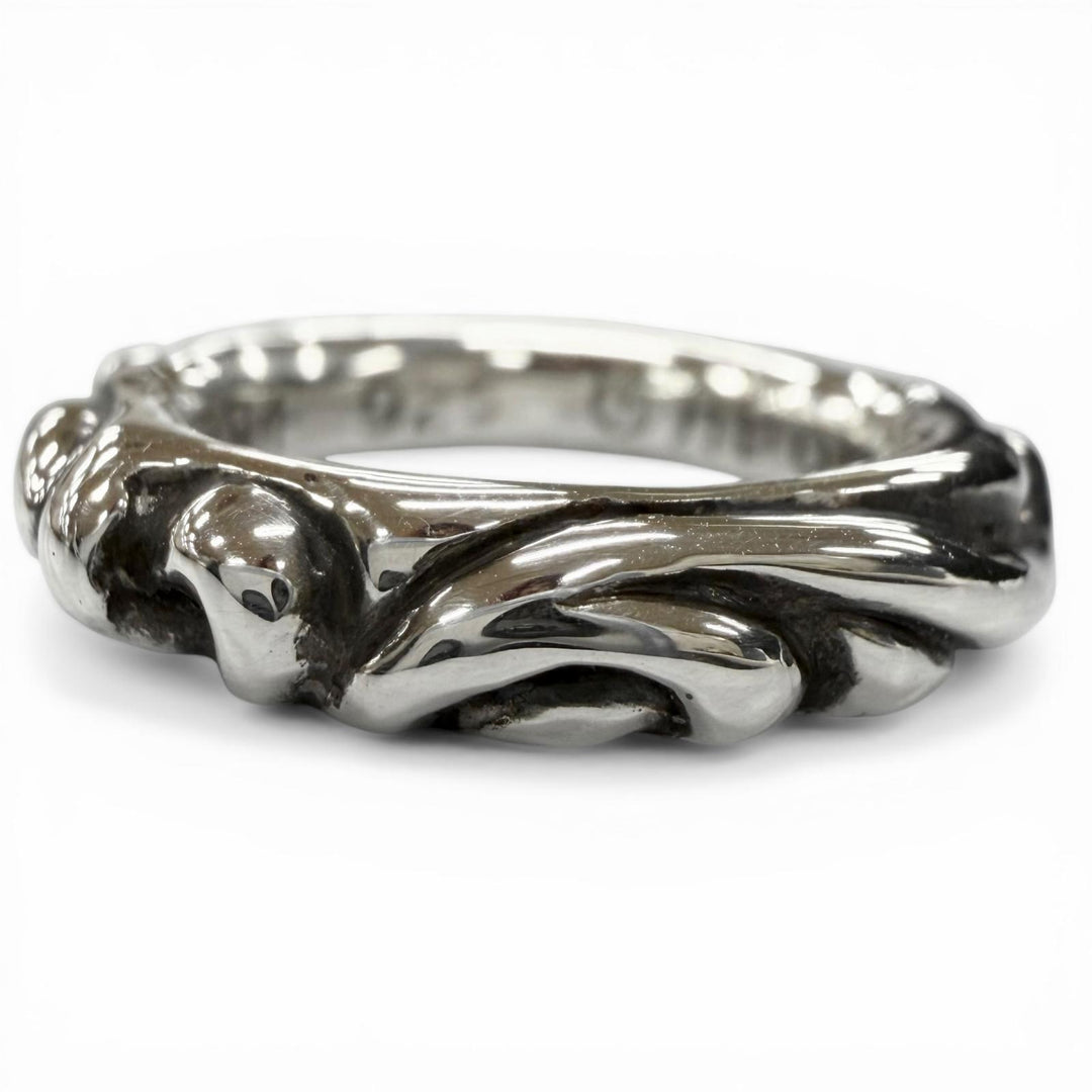 Excellent CHROME HEARTS Ring Scroll band Silver 925 mens