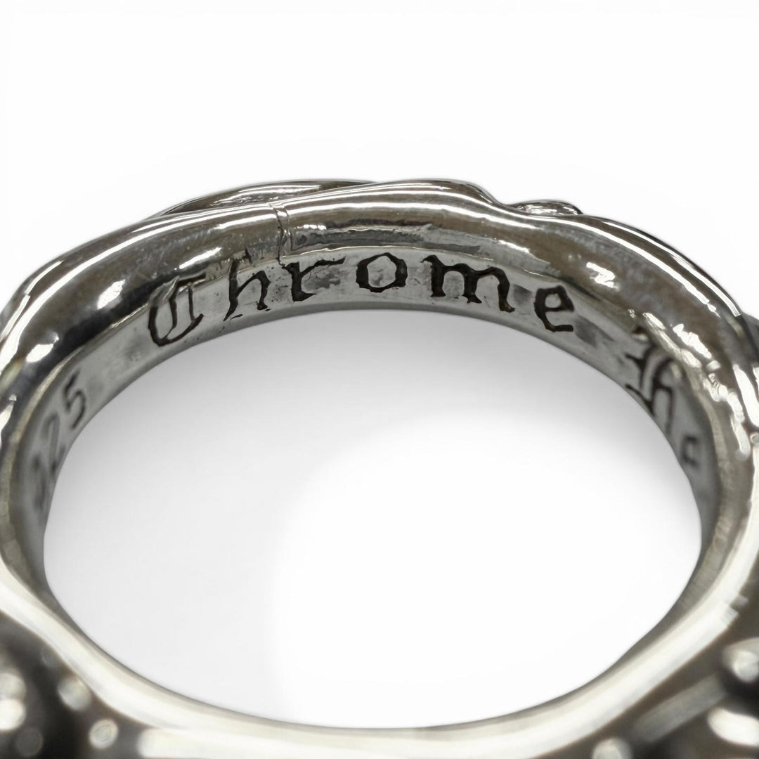 Excellent CHROME HEARTS Ring Scroll band Silver 925 mens