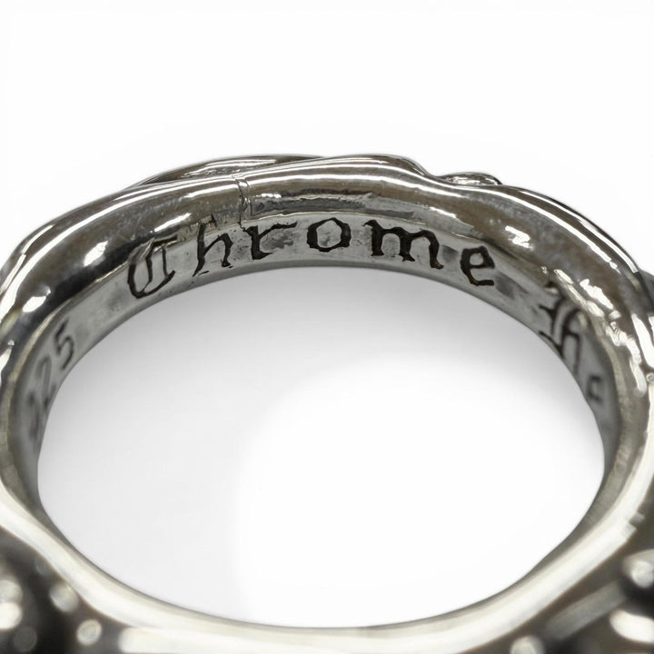 Excellent CHROME HEARTS Ring Scroll band Silver 925 mens