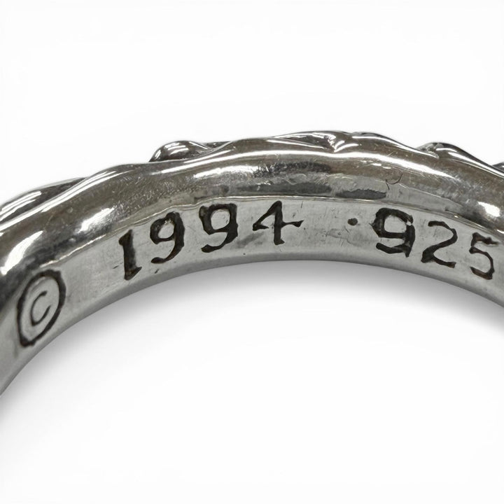 Excellent CHROME HEARTS Ring Scroll band Silver 925 mens
