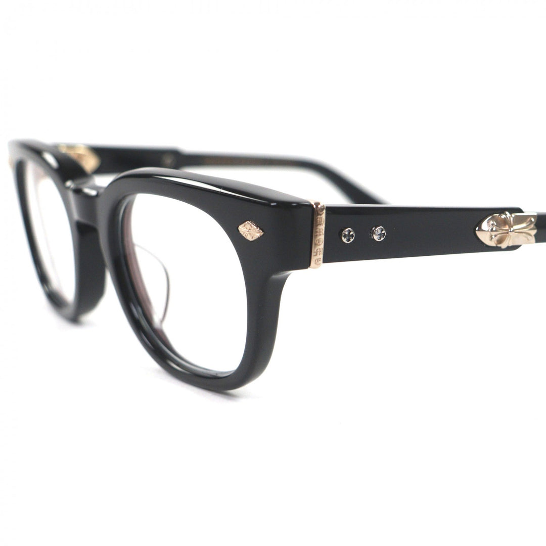 Excellent CHROME HEARTS Glasses JENNA TAIL YEA Cross Metal black 18KGP mens