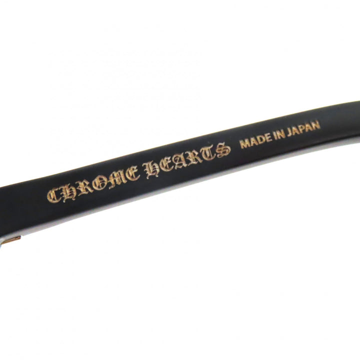 Excellent CHROME HEARTS Glasses JENNA TAIL YEA Cross Metal black 18KGP mens