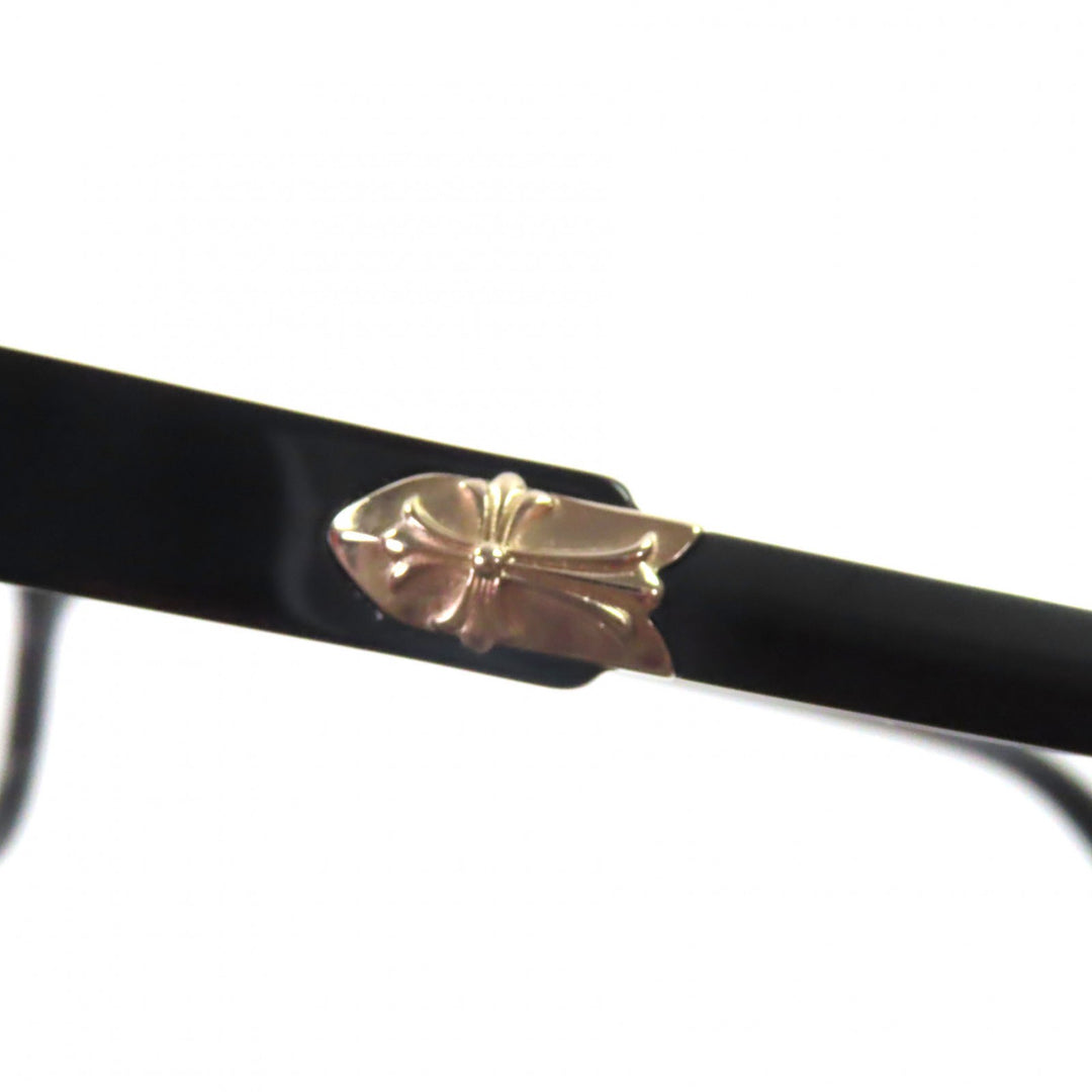 Excellent CHROME HEARTS Glasses JENNA TAIL YEA Cross Metal black 18KGP mens