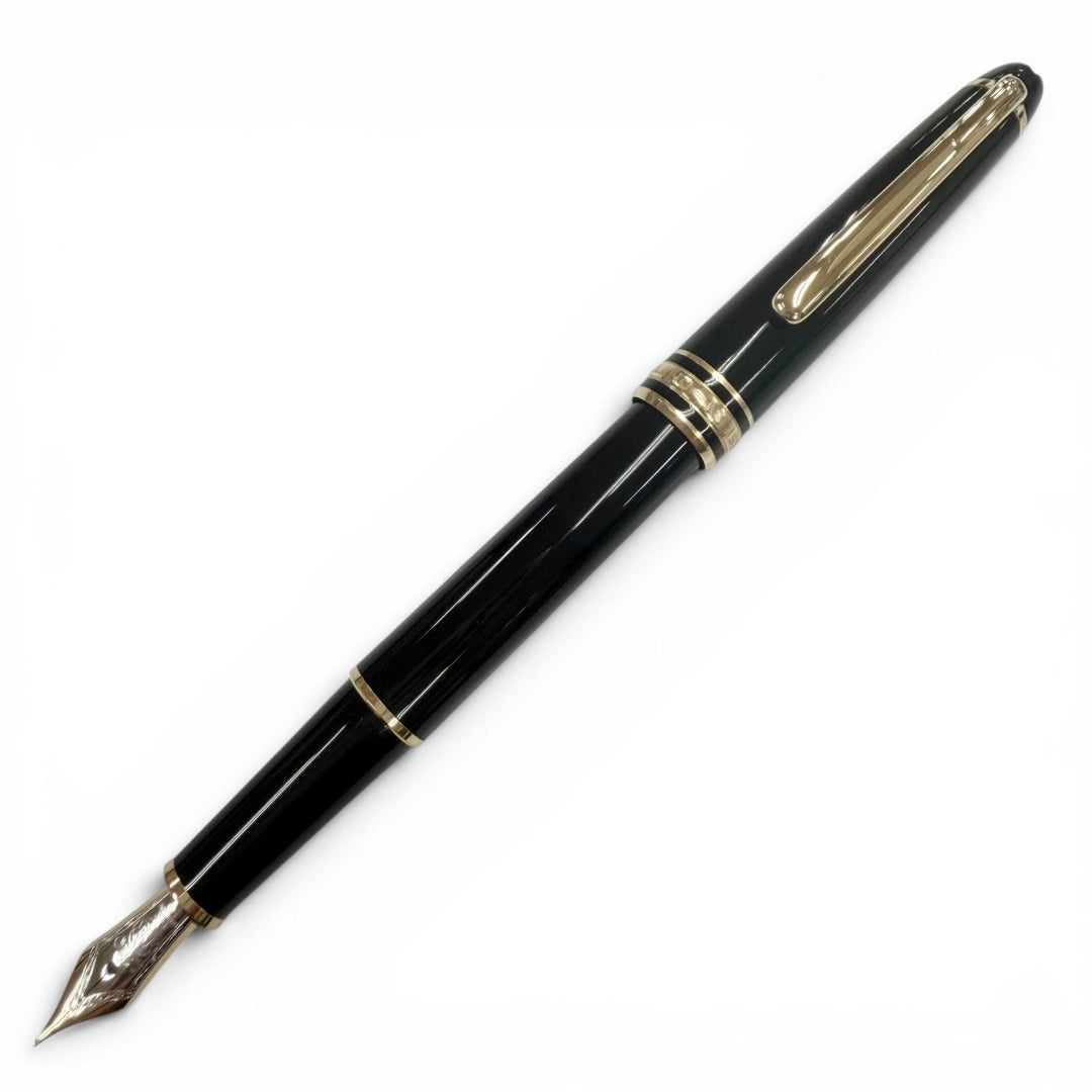 Very Good MONTBLANC fountain pen Meisterstück Classic white star black 14K mens