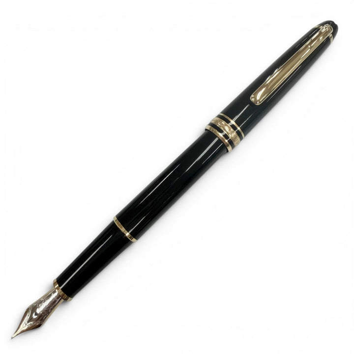 Very Good MONTBLANC fountain pen Meisterstück Classic white star black 14K mens