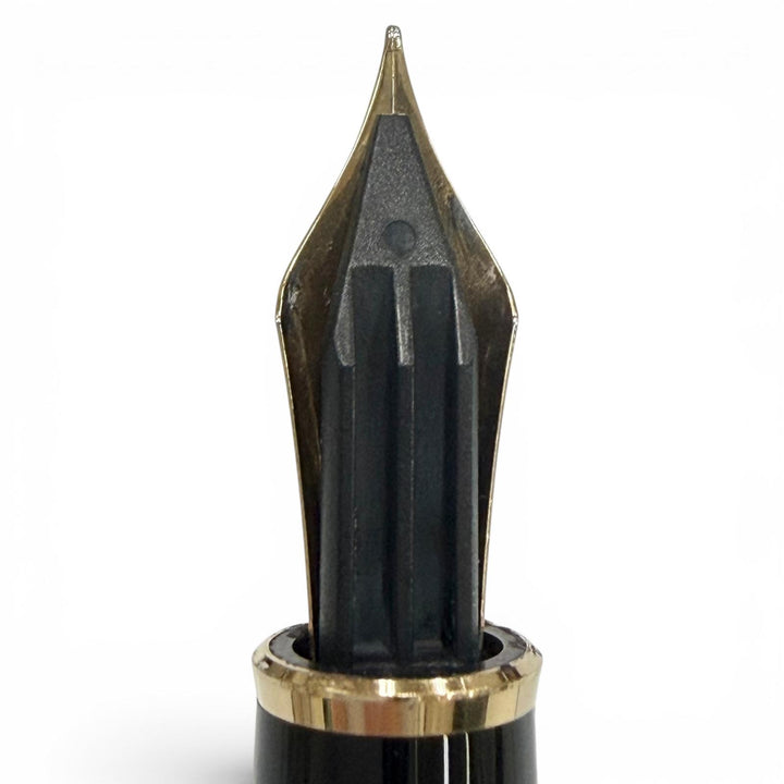 Very Good MONTBLANC fountain pen Meisterstück Classic white star black 14K mens