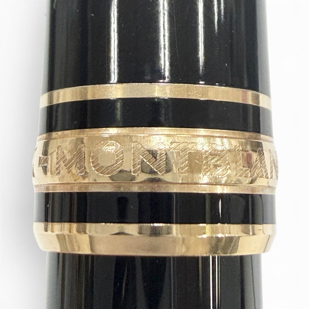 Very Good MONTBLANC fountain pen Meisterstück Classic white star black 14K mens