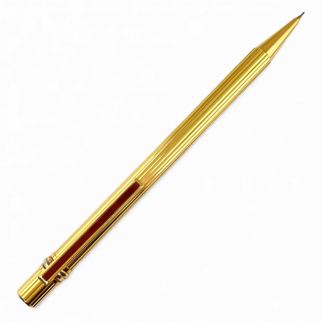 Excellent Cartier mechanical pencil must do Trinity Stripe Pattern Gold bordeaux