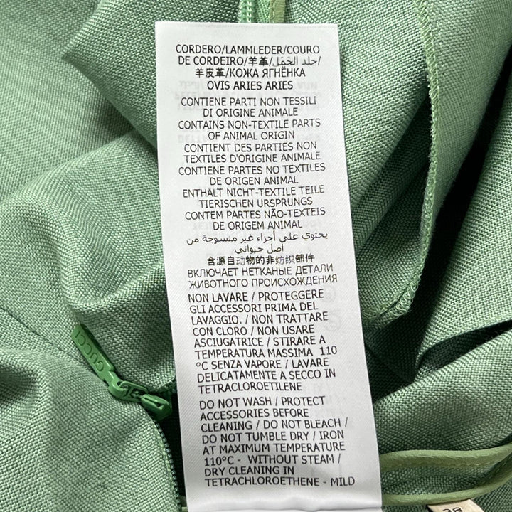 Excellent GUCCI skirt Linen Blend GG Marmont Mint green Rayon Women 36 652132