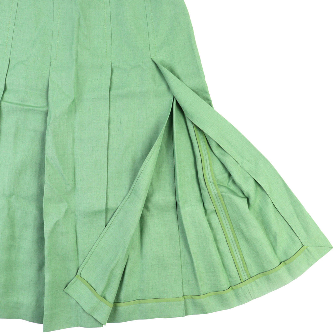 Excellent GUCCI skirt Linen Blend GG Marmont Mint green Rayon Women 36 652132