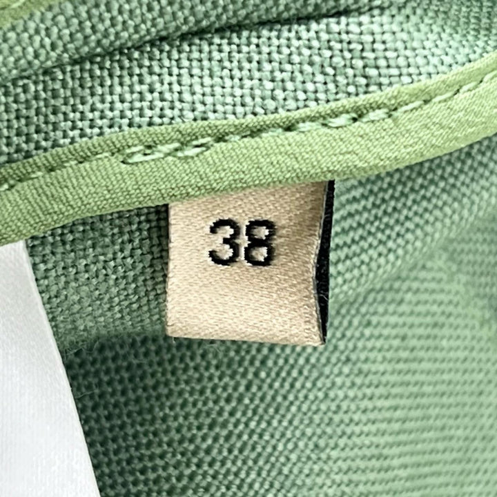 Excellent GUCCI skirt Linen Blend GG Marmont Mint green Rayon Women 36 652132