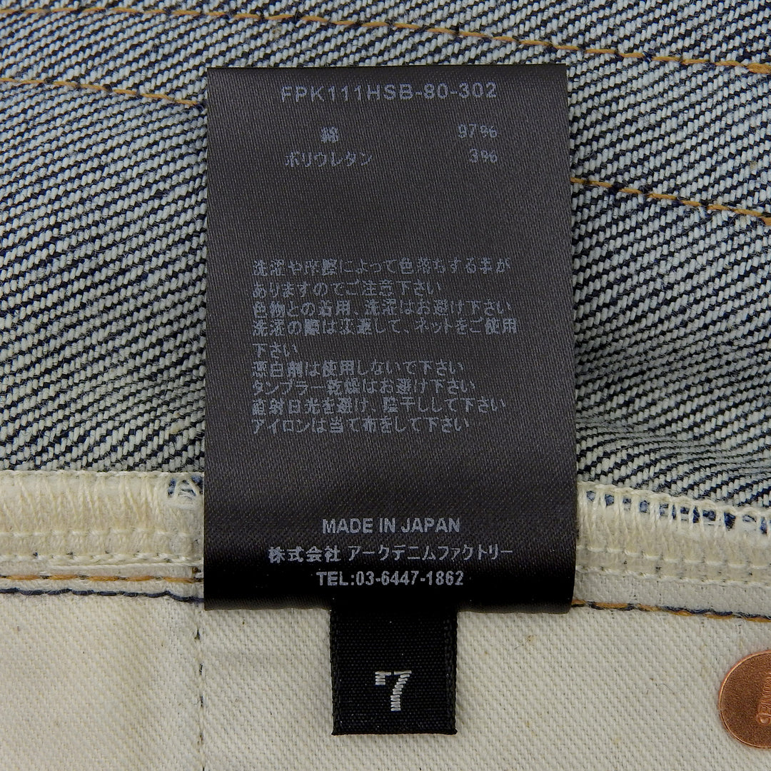 Pristine MINEDENIM Denim pants SV S.Slim STR 5 Pocket cotton mens 7 FPK111HSB