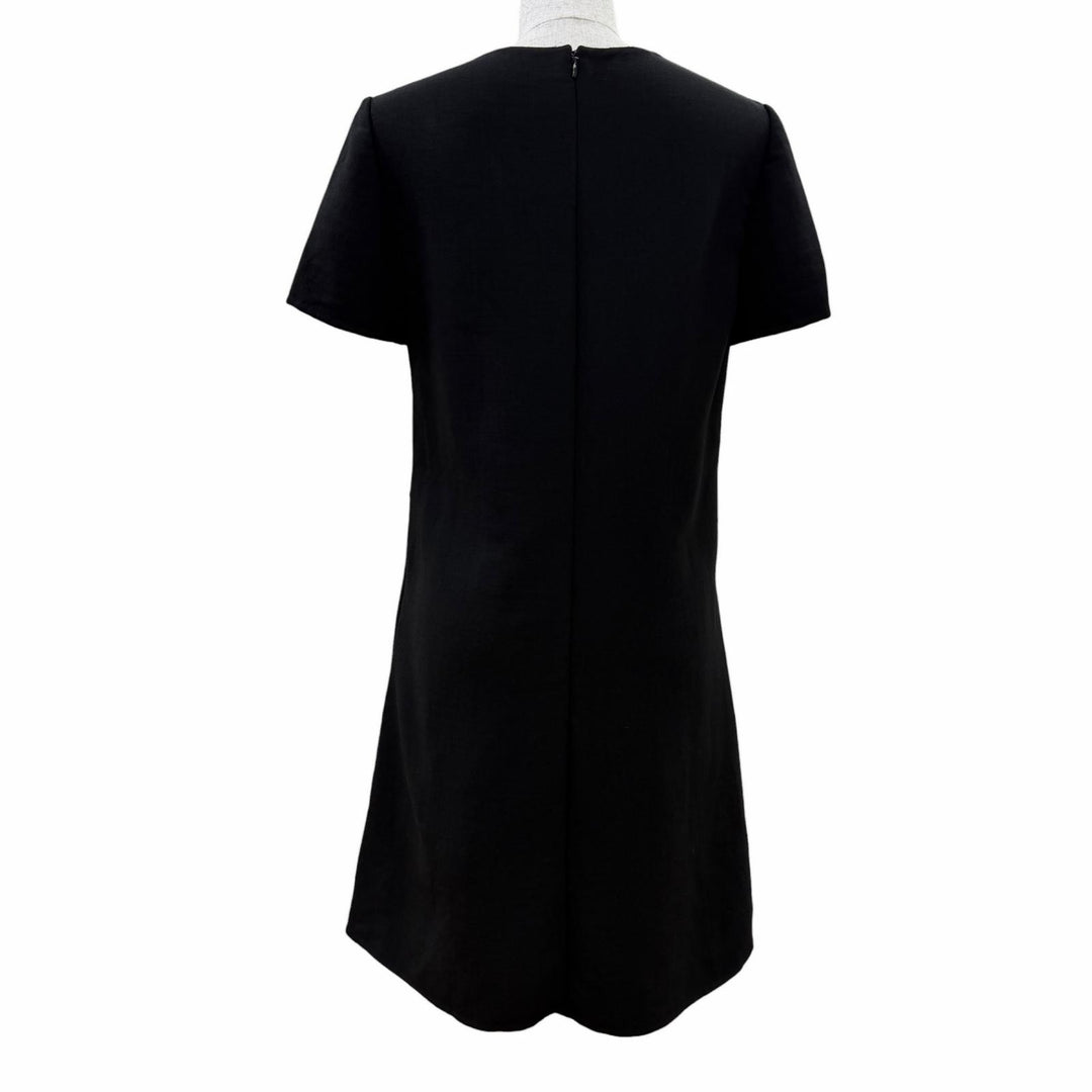 Great VALENTINO one piece Short sleeve black Virgin wool Women 42 TB3VAQZ14EJ