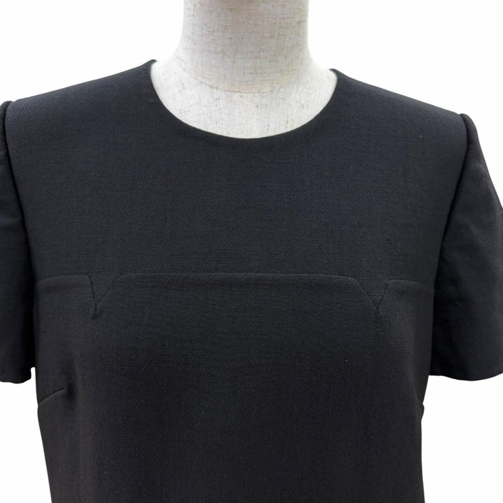 Great VALENTINO one piece Short sleeve black Virgin wool Women 42 TB3VAQZ14EJ