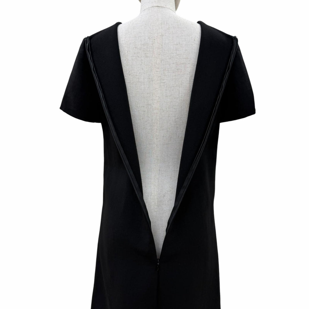Great VALENTINO one piece Short sleeve black Virgin wool Women 42 TB3VAQZ14EJ