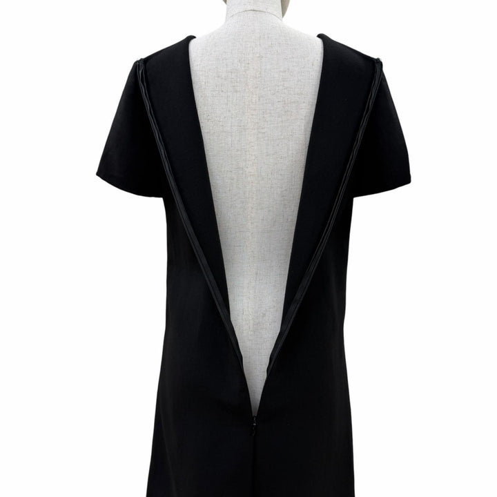 Great VALENTINO one piece Short sleeve black Virgin wool Women 42 TB3VAQZ14EJ