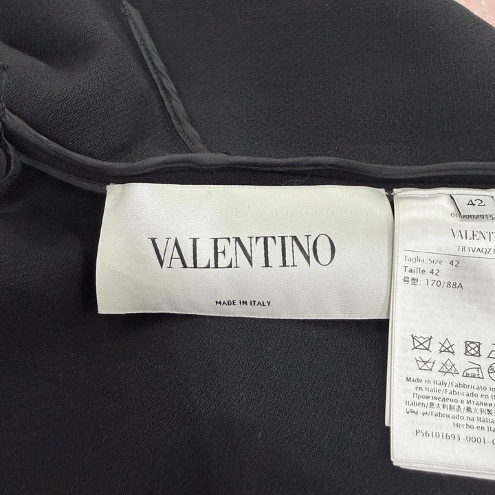 Great VALENTINO one piece Short sleeve black Virgin wool Women 42 TB3VAQZ14EJ