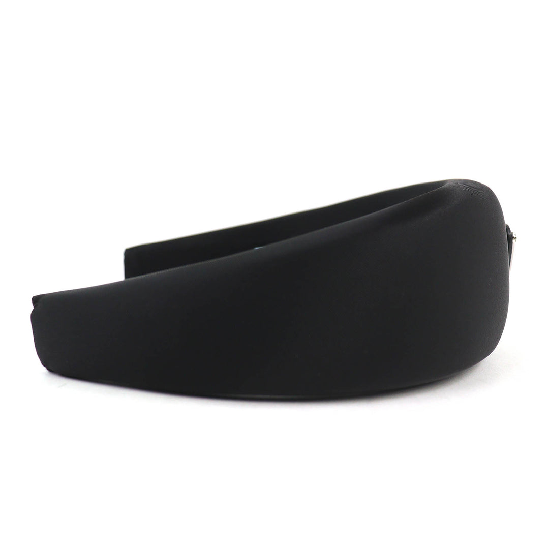 Excellent PRADA hair accessory Triangle logo with RE-NYLON headband black 1IH016