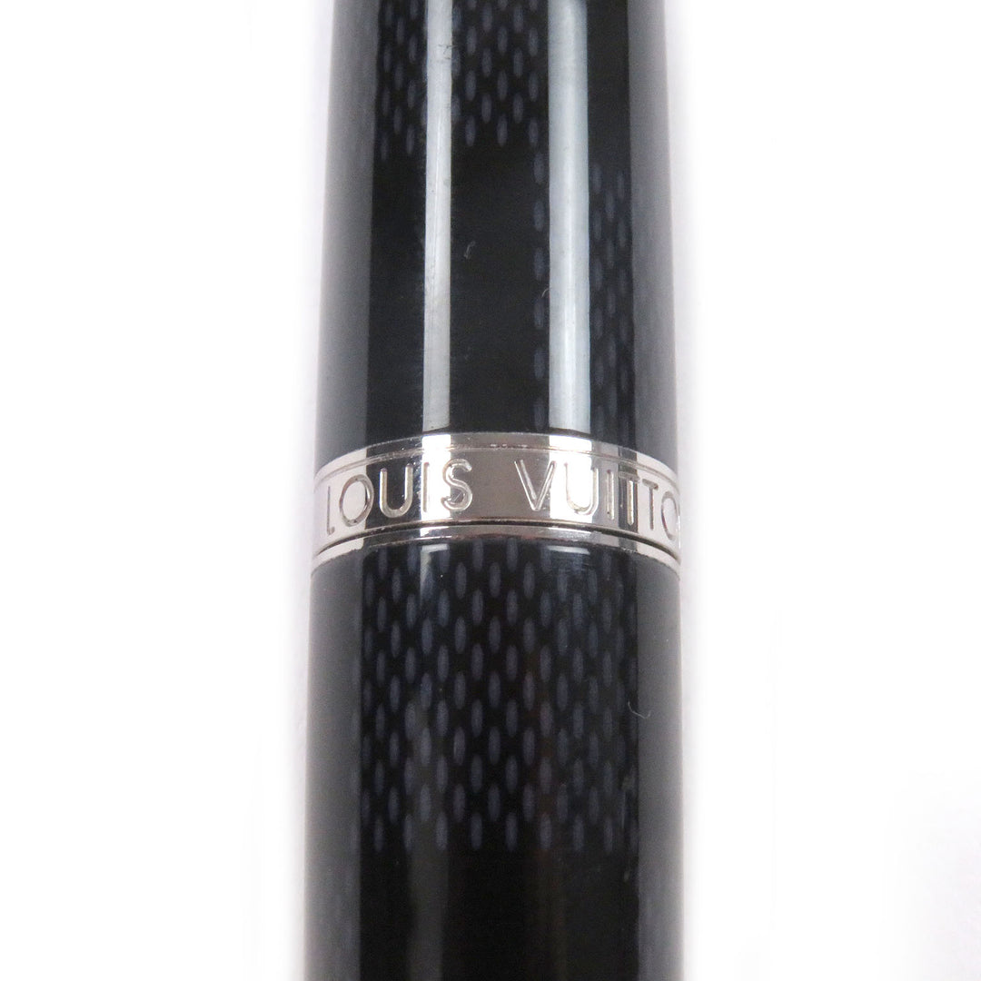 Excellent LOUIS VUITTON Ballpoint pen Grand Tour Damier Graphite Silver