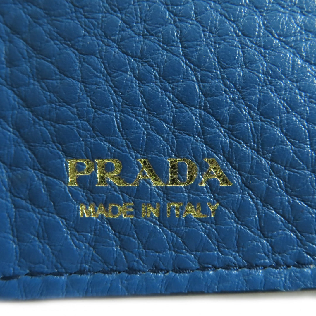 新品 PRADA 二つ折り財布 コバルトレザー レディース 1MV204