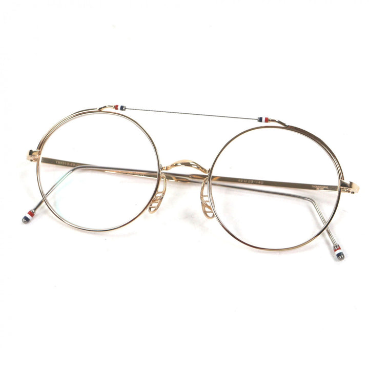 Great THOM BROWNE Glasses Two Bridges gold mens TBX910-49-01