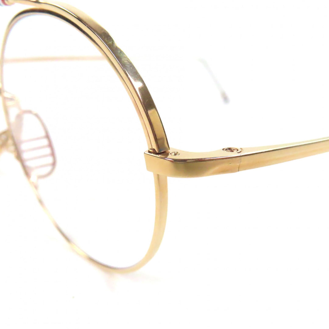 Great THOM BROWNE Glasses Two Bridges gold mens TBX910-49-01